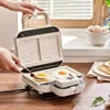 750W Electric Sandwich Maker Timing Waffle Machine Toaster Baker Breakfast Machine Takoyaki Donuts Double Plate Sandwichera 220V 2
