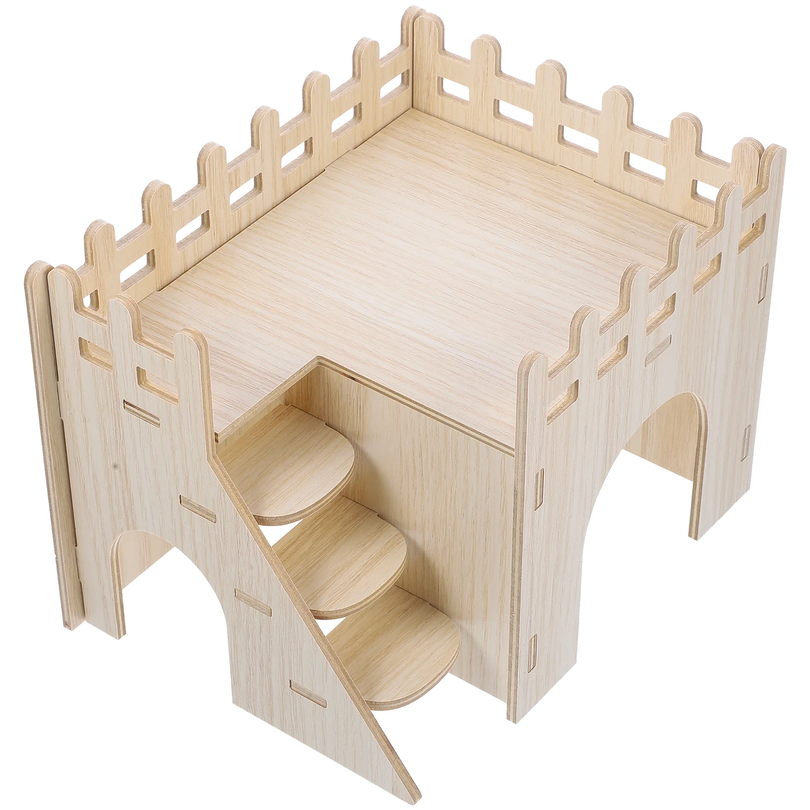 Guinea Pig Maze Wear-resistant Hamster Hideout Solid Wood Rat House Wooden Cage