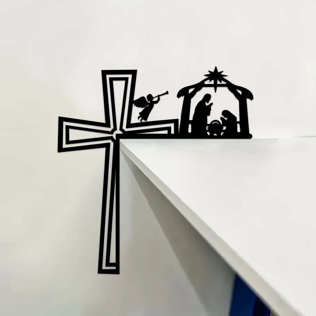 

HELLOYOUNG Creative Silhouette Metal Door Corner Decorations Door Frame Corner Decorations Art Home Decor Metal Wall Hanging De