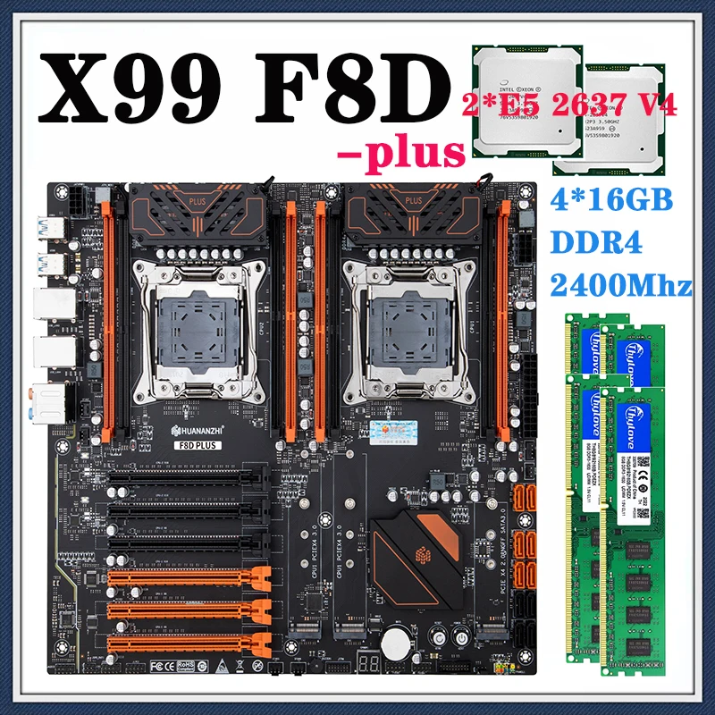 X99-F8D-PLUS-Motherboard-Set-With-E5-2637-V4-2-Processor-LGA-2011-3-4 ...
