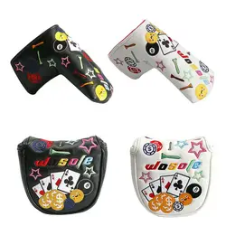 Golf Putter Cover Magnetic Closure PU Leather Golf Putter Headcover Golf Accessories Waterproof Golf Club Head Cover Protector