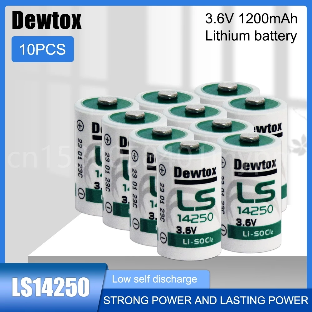 10 Pz 100% Nuovo Ls14250 Ls 14250 14250 1/2 Aa 3.6V 1200Mah Batteria Al Litio Plc Macchina Cnc Contatore Del Gas Touch Screen Orologio In Tempo Reale