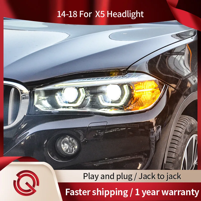Car Light For BMW F15 2014 2018 X5 X6 LED Auto Headlights Assembly