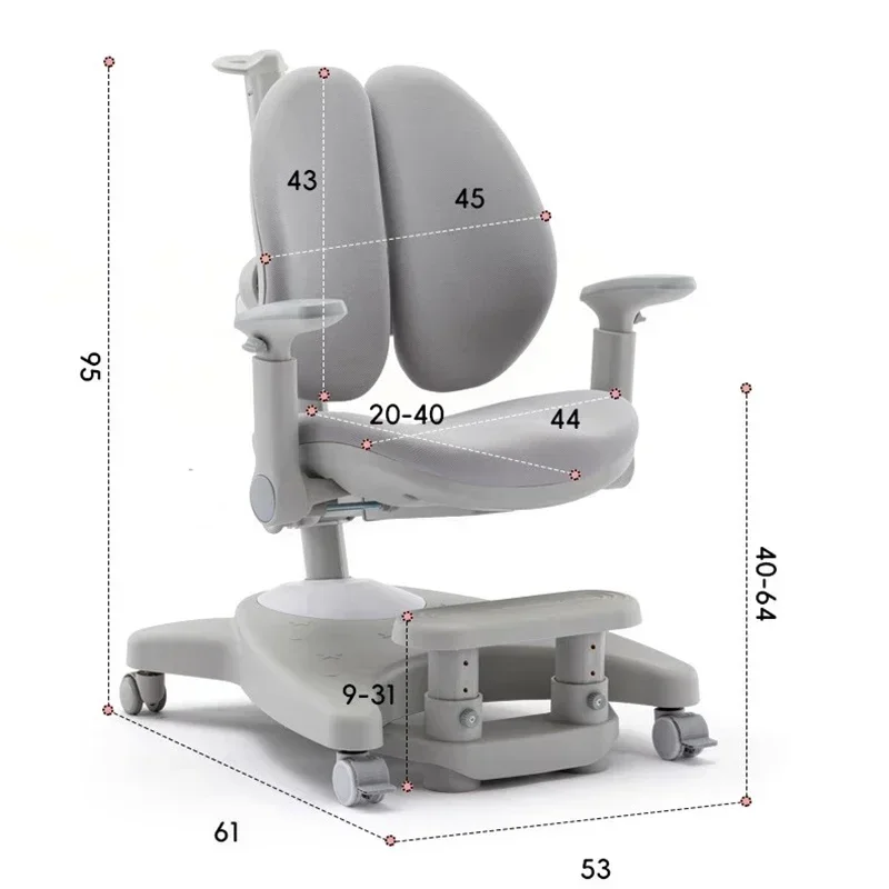 Auxiliary Chair Armchair Child Room Children's High Stool Kids Chairs Childrens Growing Kinderzimmer Mobel Schoolboy Furniture
