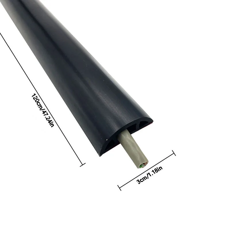 1PC Self-adhesive PVC Soft Ground Wiring Trunking, Anti-stepping, Anti-compression, Beautiful Wire Trunking Sticker
