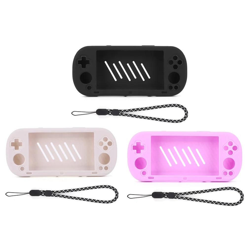 Silicone Non-Slip Protective Case with Lanyard for Portable Game Console