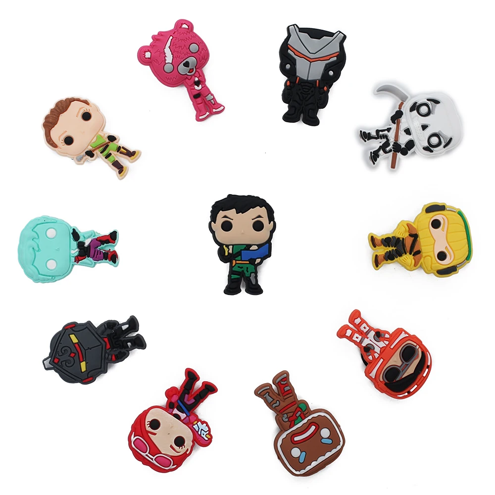 Shoe Charms Game Characters Popular series for Cartoon DIY Shoe Decoration 11-20pcs/set For Kids Gifts