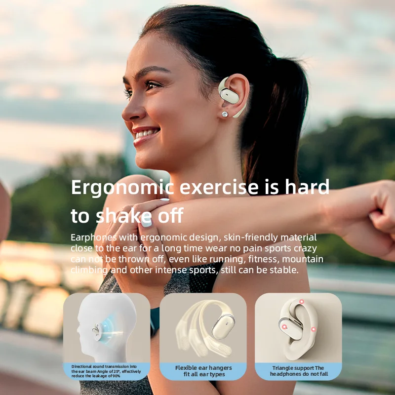 Fitness Exercise Earphones Open Ear Headphones, Bluetooth