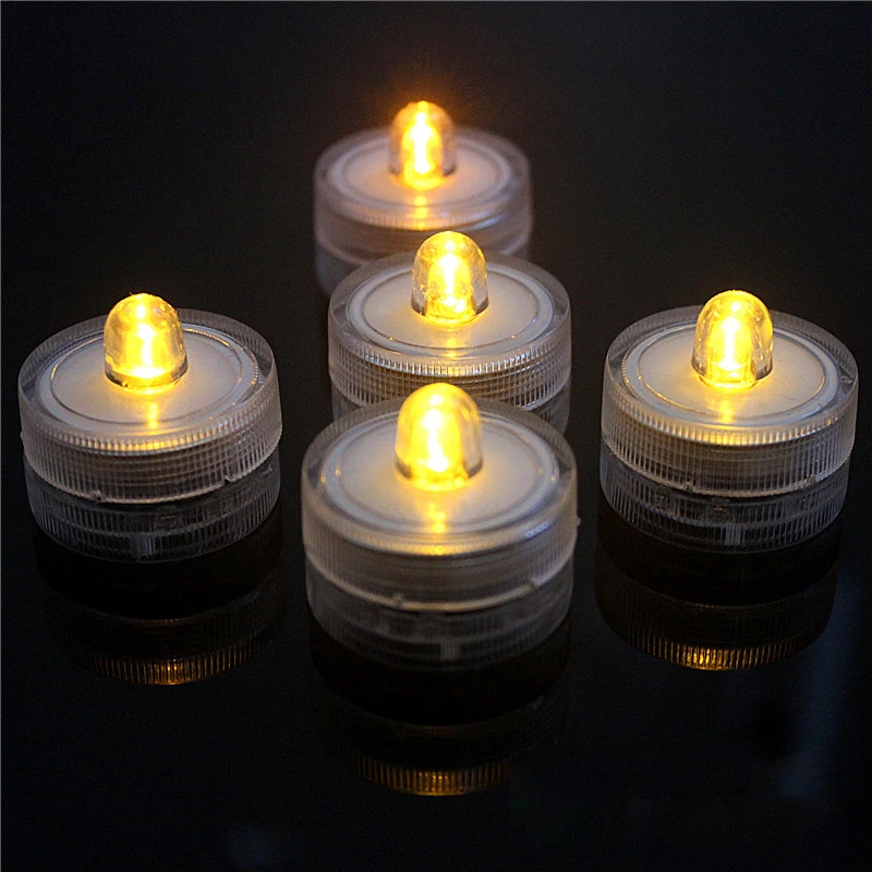 

24pc Waterproofed LED Candles Battery Powered DIY Small Lights for Cup,Aquarium