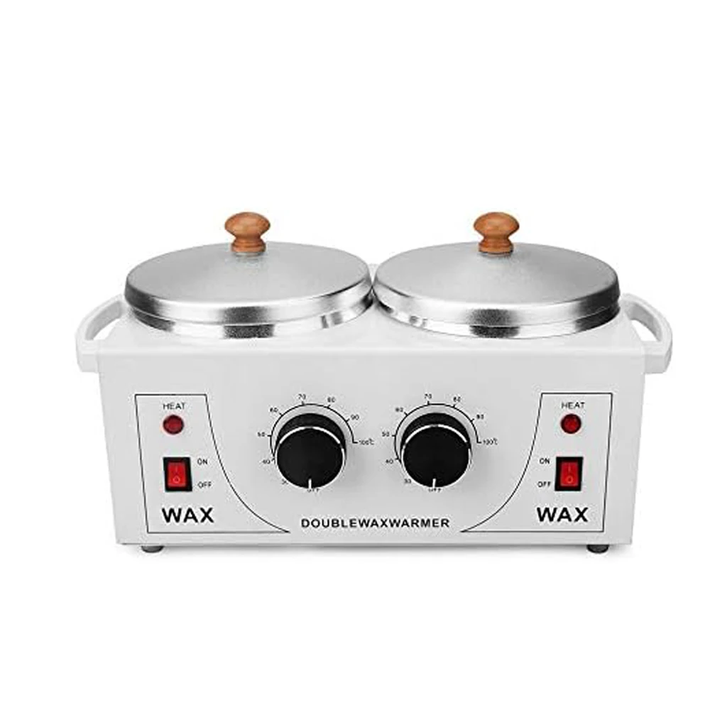 1000ccDouble Pot Wax Warmer Professional Electric Heater Dual Parrafin Melt Facial Skin Equipment SPA Adjustable Temperature Set