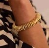 Punk Vintage Metal Texture Stackable Open Bracelet for Women Gold Plated Geometric Adjustable Jewelry Fashion Accessories Gifts 5