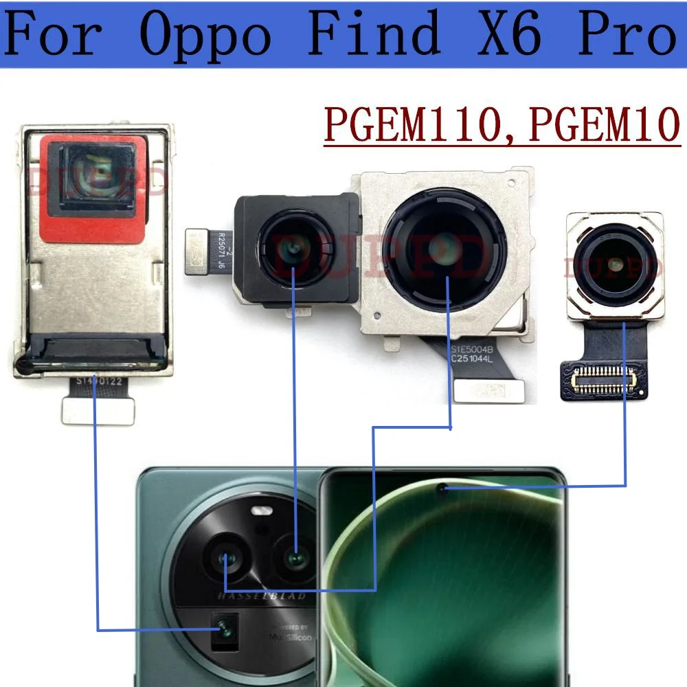 Fotocamera Posteriore Anteriore Originale Per Oppo Find X6 Pro Pgem110, Pgem10 Back Wide Telephoto Modulo Fotocamera Principale Ultrawide Cavo Flessib