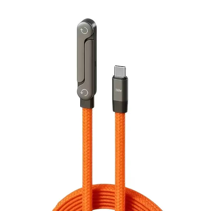 ตัวเลือกสินค้า สายชาร์จ Type-C 240W พร้อมขาตั้งพับได้ ชาร์จเร็ว iPhone Samsung