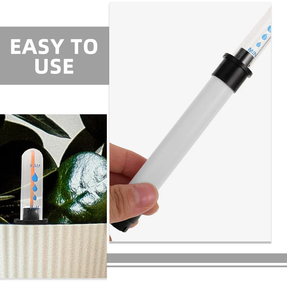 4Pcs 화분용 플라스틱 수위 표시기 부표 디자인 투명 스케일 태양 방지 고온 야외 식물 물 테스터