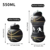 Fold Water Bottle Cups Mug Outdoor Sports Basketball Football Baseball Tennis Golf School Leakproof Portable Kids Water Bottle 6