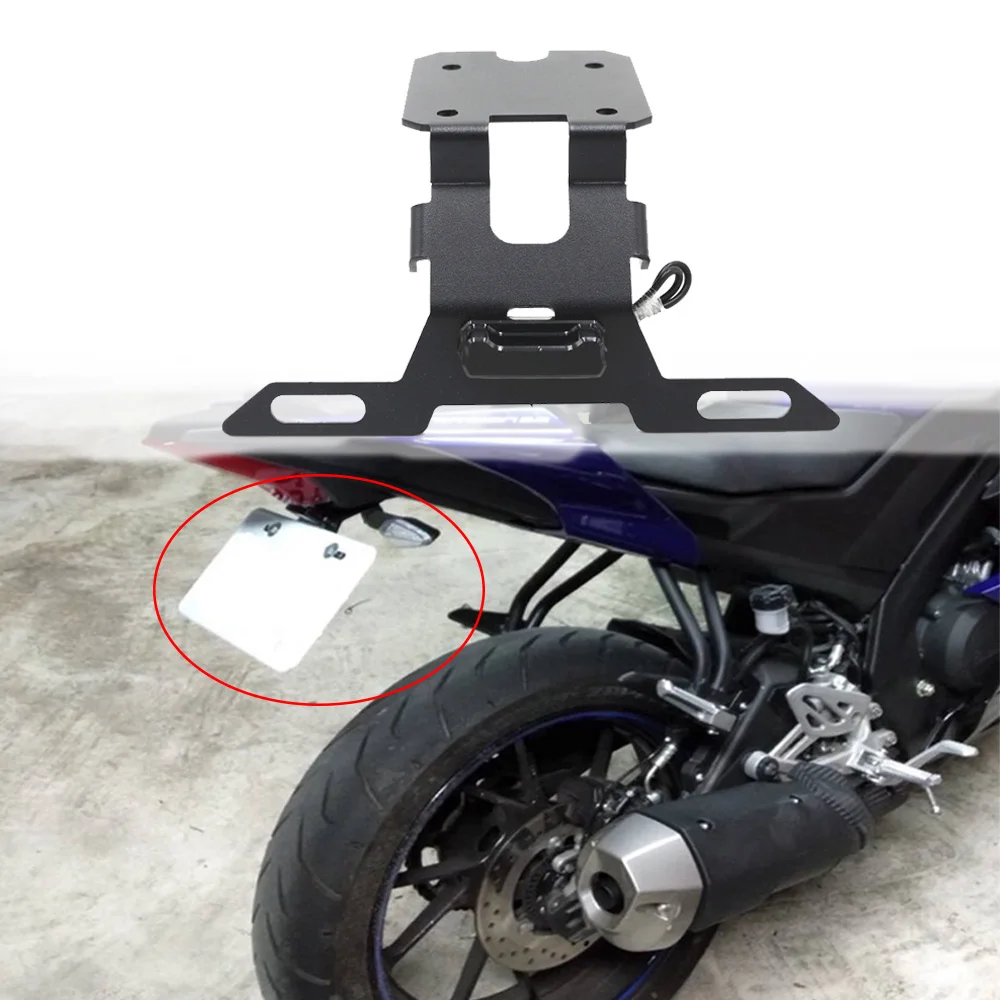 

Motorcycle Accessories Modified Bracket Rear Registration Plates Holder Equipments Parts Cafe Racer for YAMAHA R15 V3 17-22