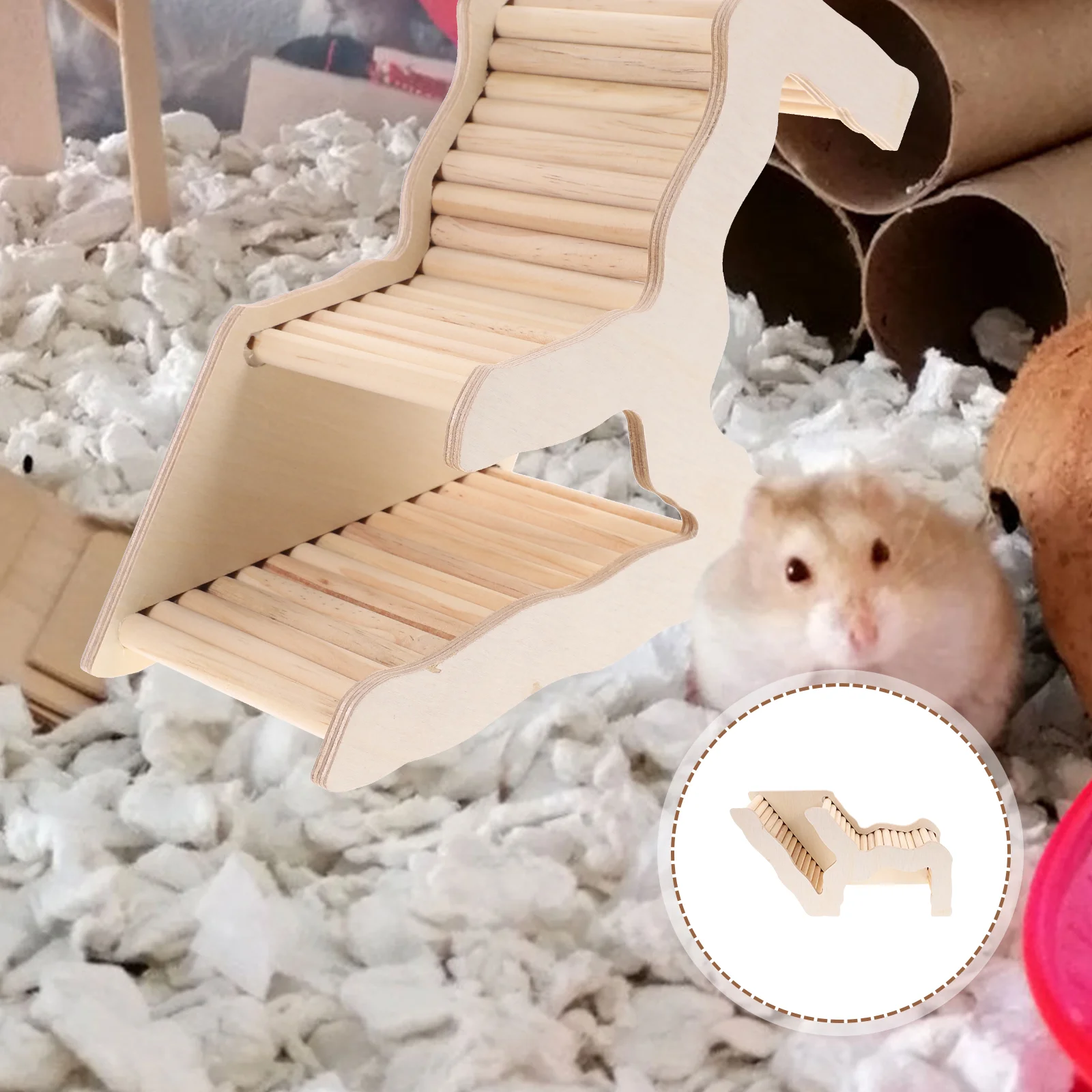 

Hamster Hideout House Pets Exercising Toy Wood Small Cage Hiding Nest Animals Wooden