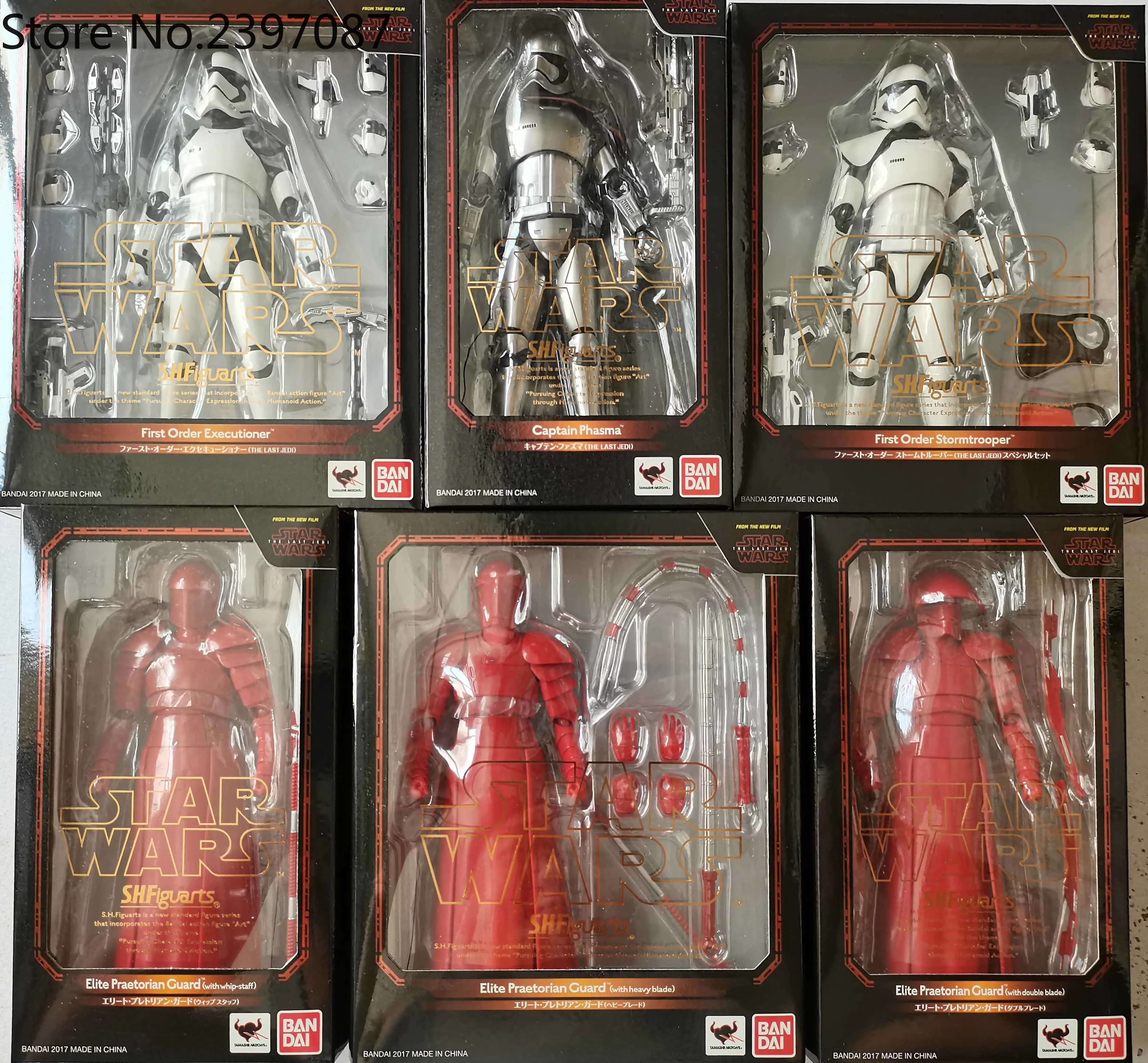 

Bandai Star Wars Action Figure Toys Storm Trooper Captain Phasma Elite Praetorian Guard Collection Model PVC Action Figure Kits