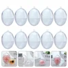 10 Pcs Egg Decoration Box Fillable Foam Balls Transparent Pendants Easter Party Supply 6