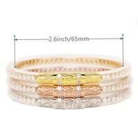 1PC Colourful Crystal Bangles Rhinestone Silicone Glitter Jelly Bangles Bracelet for Women Waterproof Beach Party Bracelet 2