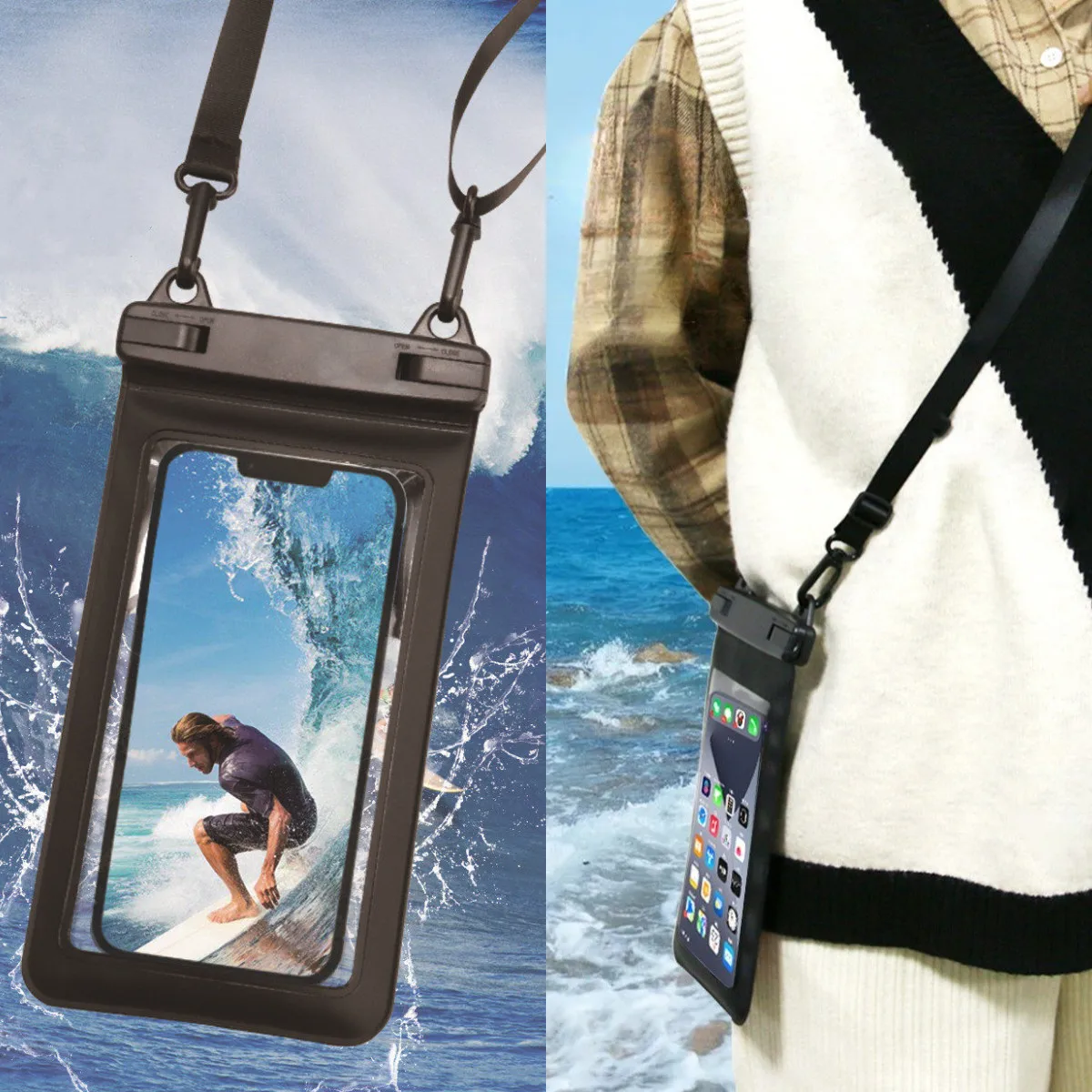 Universal Waterproof Mobile Phone Case Diving Surfing PVC Bags