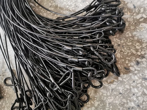 안전 강철 잠금 와이어 안전 로프 잠금 케이블, LED 파 라이트 듀티 퀵릴리즈 핀, 유연한 얇은, 3mm * 70cm, 로트당 10 개 3
