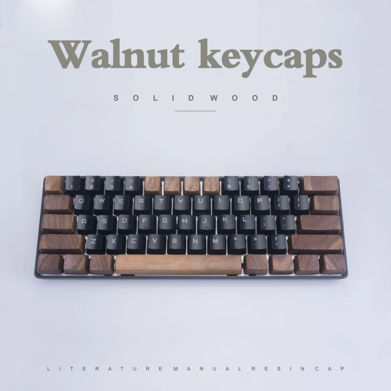 Kashcy wood keycap for mechanical keyboard walnut solid wooden keycaps spacebar Esc Cherry mx OEM