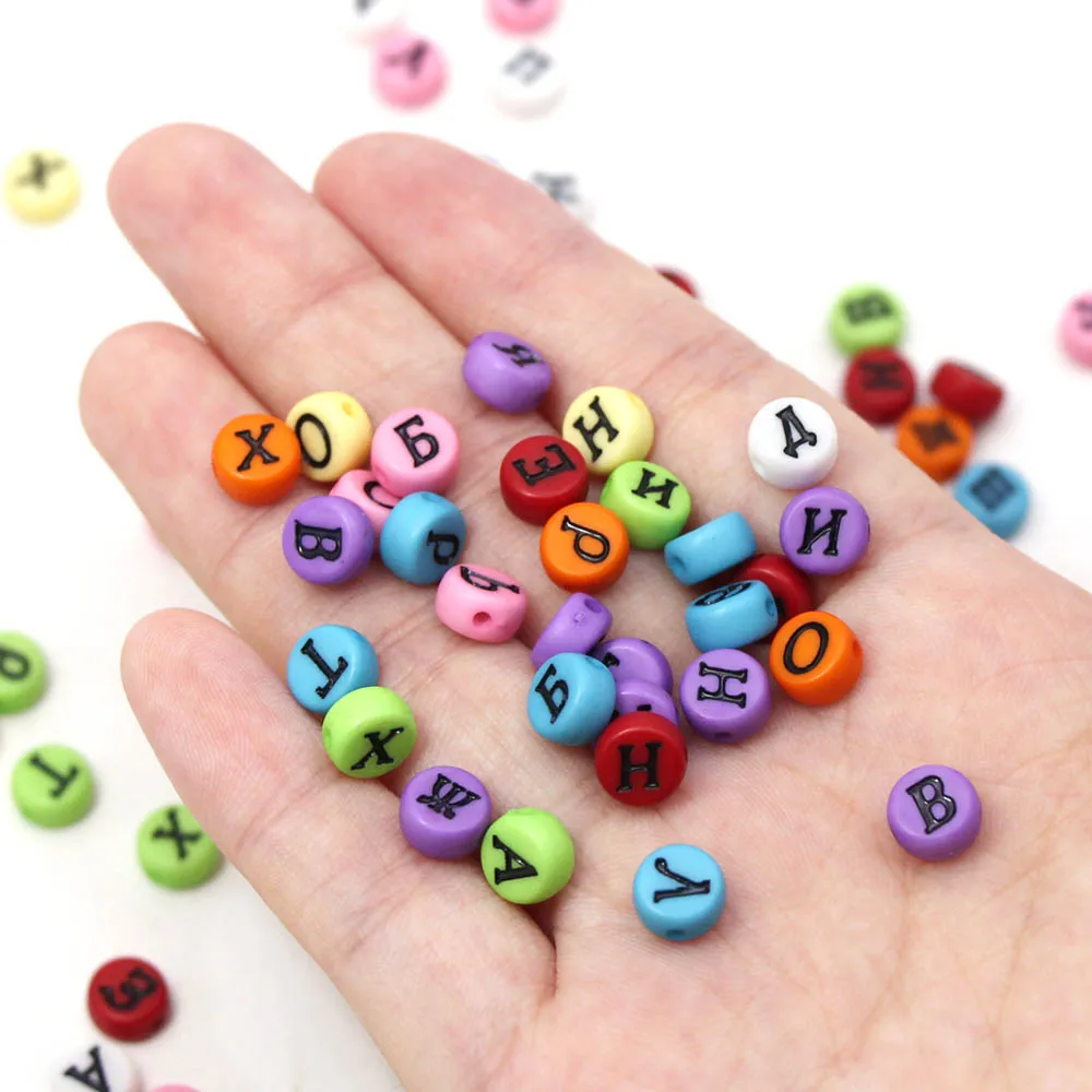 100pcs 6mm Flat Round Alphabet & Number Letter Beads for Crafts Jewellery  Making