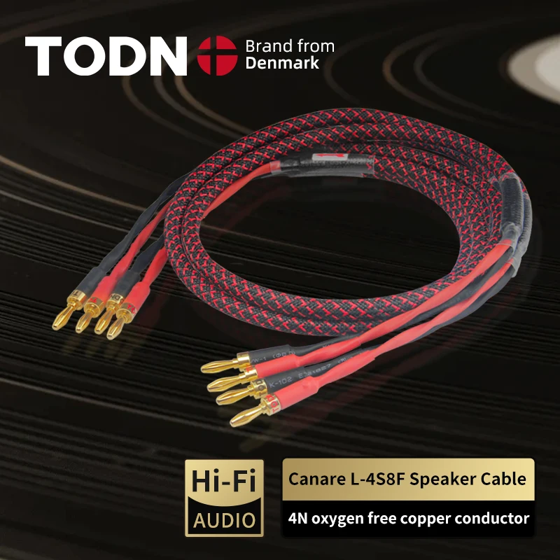 Ofc Áudio Speaker Cabo Banana Plug Cabo High-end Amplificador Hi-fi Par Canare-l4s8f