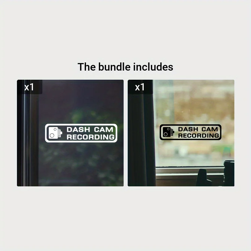 Description Picture 6 of itemDASH CAM RECORDING Car Stickers Window Windshield Rear Bumper Vinyl Decals Waterproof Scratches Decoration Auto Accessories