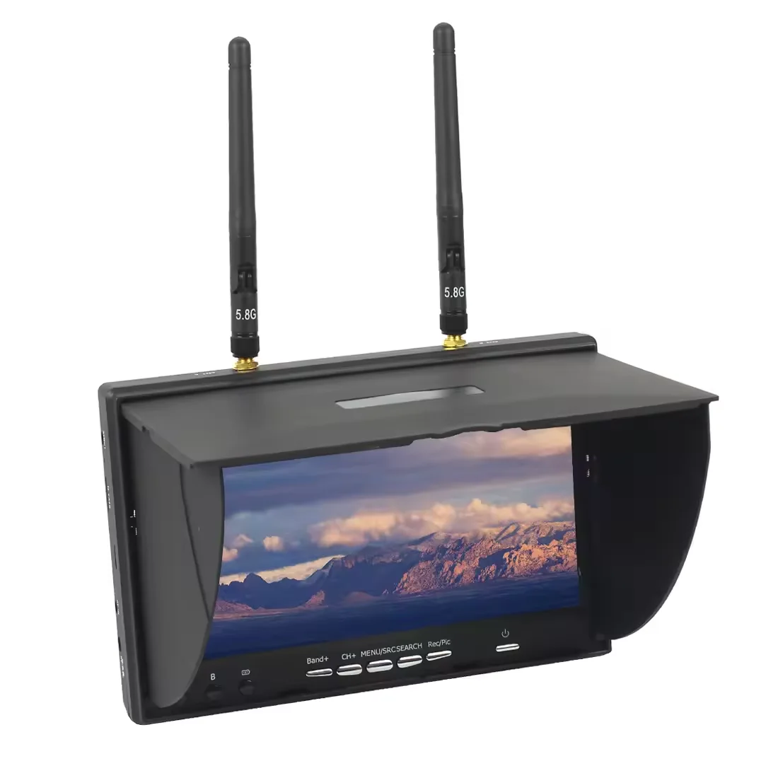 FPV monitor 7 palců 800x480 5.8G 40CH DVR pro RC drony