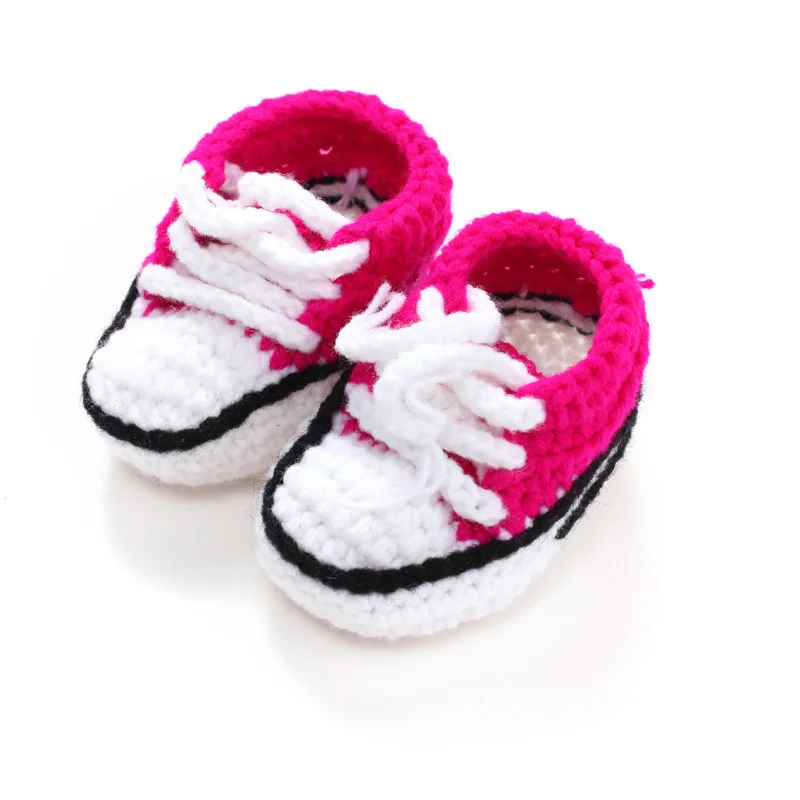 Handmade Baby Knitted Shoes for Boys Girls Soft Soled Newborn Shoes Spring Autumn Toddler Infant Boots Cute Prewalker Slippers 3