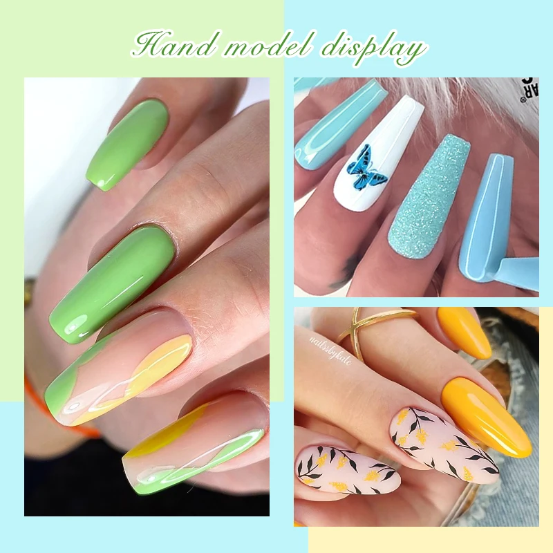 MEET ACROSS 80/20Pcs Glitter Color Gel Nail Polish Set Sparkly Semi Permanent Hybrid Nail Art Varnish Manicure Kits For Nails 4