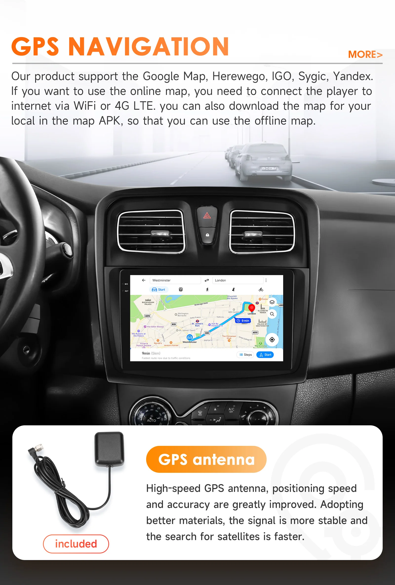 Hizpo 2Din Android14 Autoradio für Renault Logan 2 2012–2019 Sandero 2 2014–2019 Auto-Multimedia-GPS 4G Carplay von Snapdragon 6115 – Detail 33