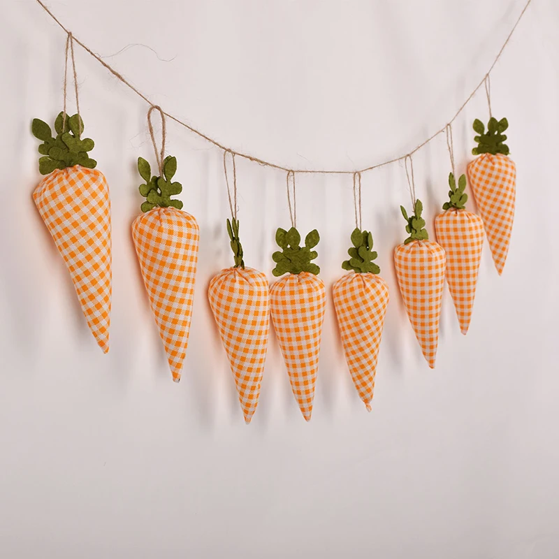 3/1pcs Nov Woven Easter Carrots Ornaments Hanging Pendant for Easter Home Decorations Supplies 2023 Kids Easter Favors Gifts Toy