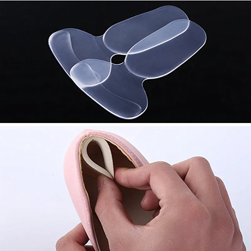 1 Pair/2Pcs T-type women men Silicone Soft Insert Heel Liner Grips High Heel Comfort Anti-wear foot Pads Feet Care Accessories