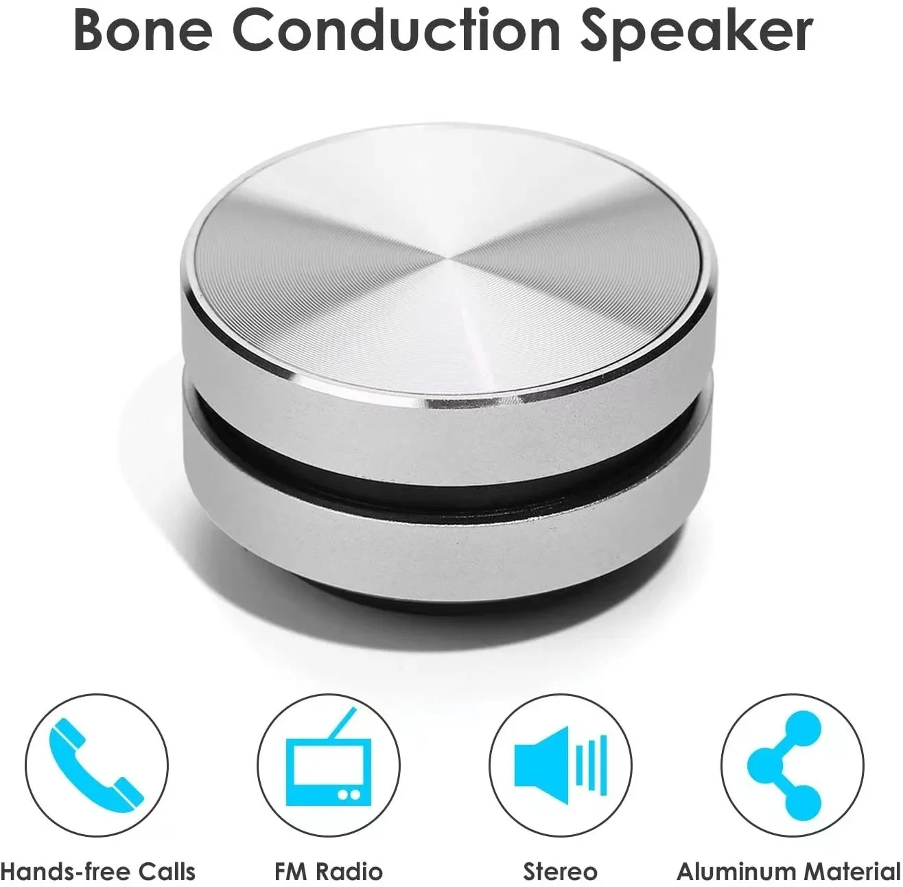 Bone Conduction Speaker Bluetooth Speaker Vibration Stereo Audio Digital TWS Wireless Smallest Speakers Mini Portable Metal