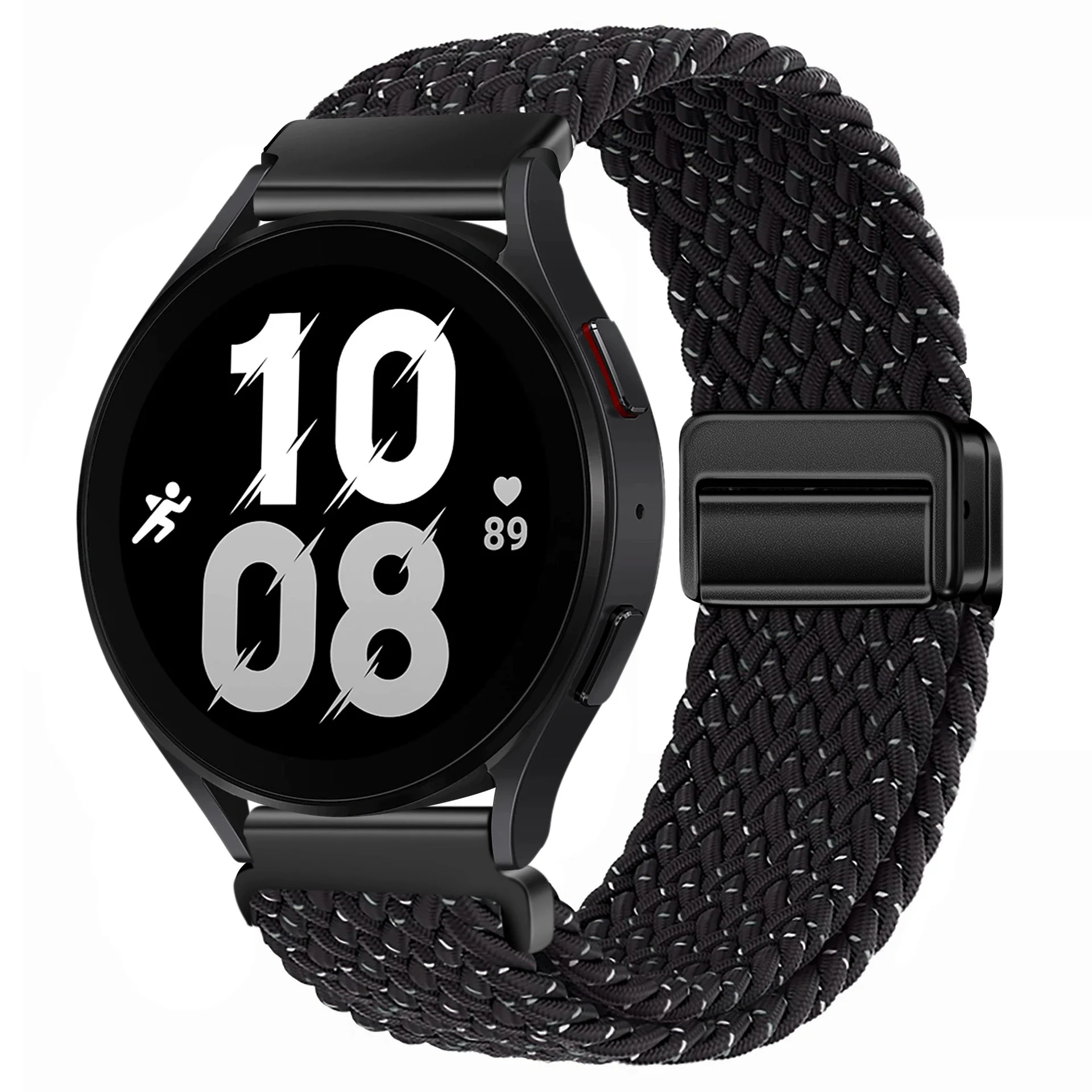 Magnetic Braided Nylon Loop Watch Strap, 22mm/20mm, Universal Fit