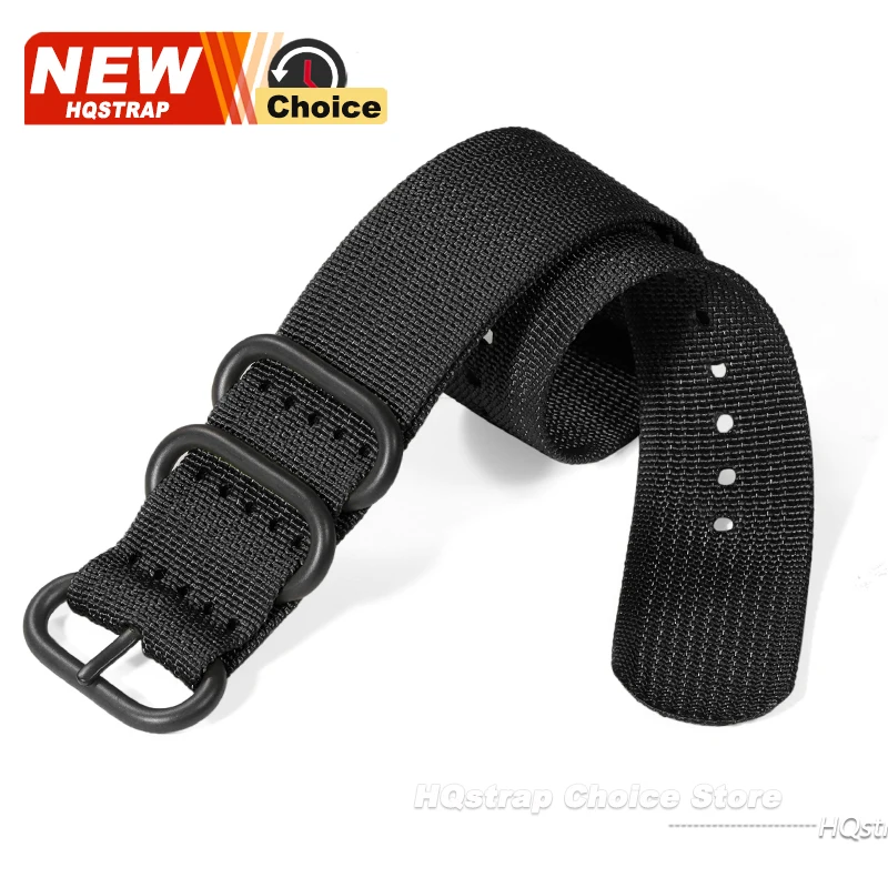 Premium Nylon Woven Watch Band with Black Needle Buckle - Versatile Strap