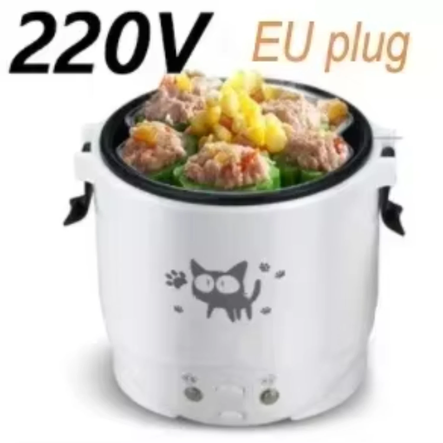 Car Mini Rice Cooker 12V 24V 220V Portable Smart Steamer for Self-driving - Ideal for 1-2 People. 3