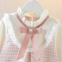 Spring Autumn Newborn Baby Girl Clothes Plaid Dress for Toddler Long Sleeve 1st Birthday Princess Dresses Infant Baby Clothing 3