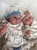 NPK 19inch Reborn Baby Doll Twins Elijah Make-up Handmade 3D Skin Multiple Layers Painting Collectible Art Doll 2