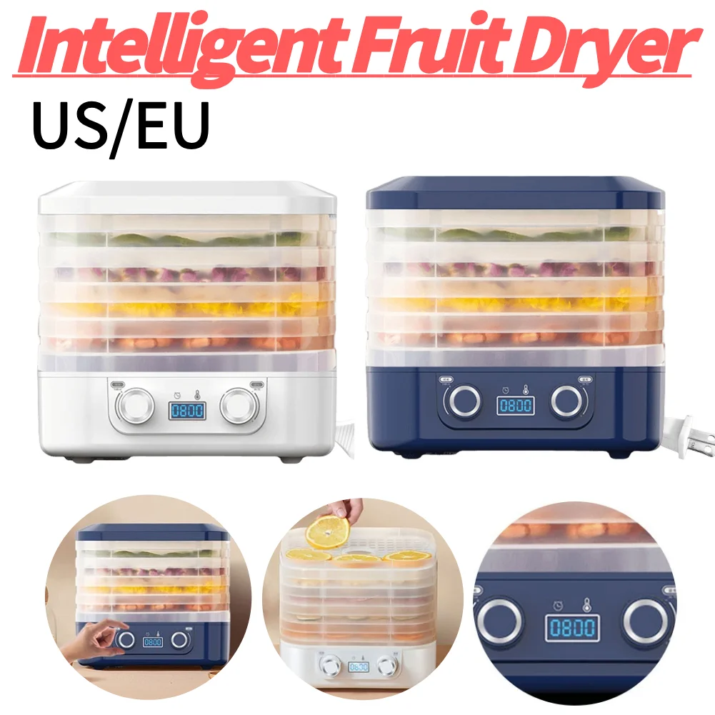 5-Layer Pet Snack Drying Machine 48 Hours Long Lasting Household Fruit Dryer Temperature Adjustable for Fruits Veggies Meats