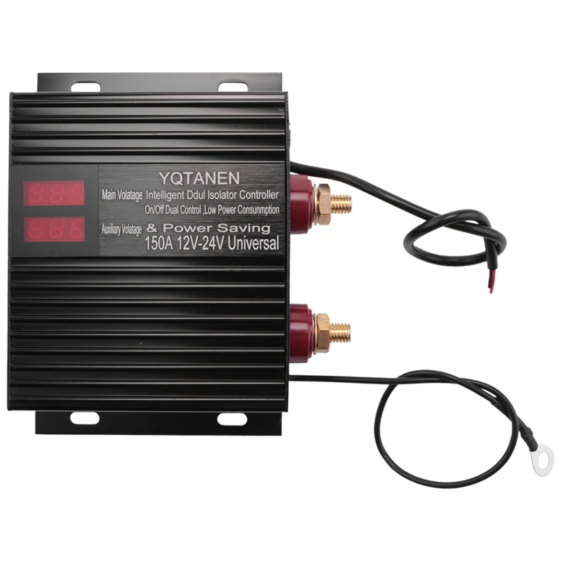 150 Amp 듀얼 배터리 스마트 아이솔레이터, 범용 전압 감지 릴레이, ATV, UTV, RV, 트럭용, 12V, 24V