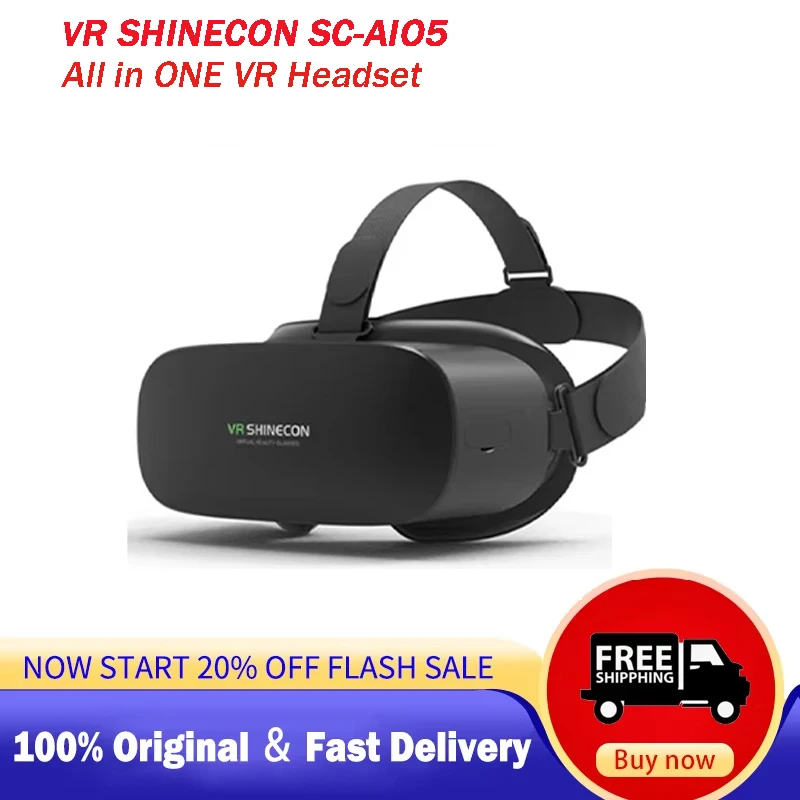 SHINECON AIO5 HD all in one VR Glasses SC-AIO5 Wireless 4K VR