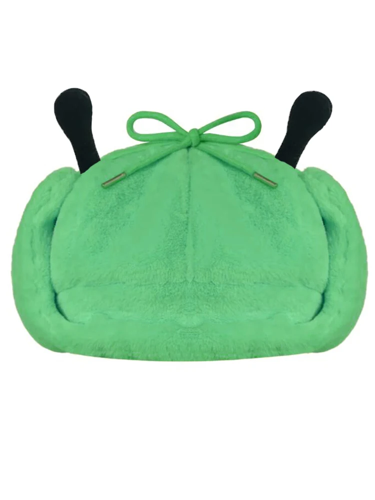 Winter Hat 3D Eyes Green Invader ZIM GIR Dog Winter Warm Ushanka Hat Cute for Boys Girls Kids Cartoon Anime Cap