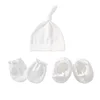 Baby Hats Cotton White Soft Cap Fitted Infants Boys Girls Hats Child Beanie Newborn Photography Props Accessories Kid Clothing 3