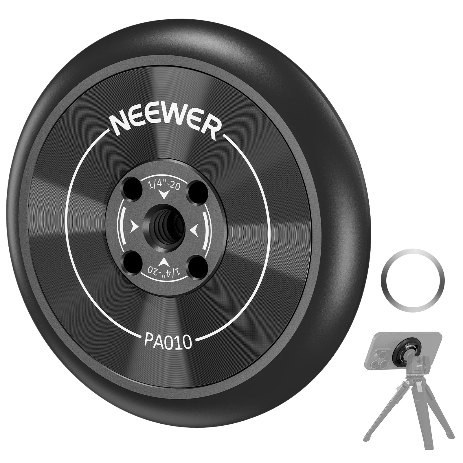 Magnetic Phone Tripod Mount Adapter with Magnetic Ring Compatible with MagSafe i