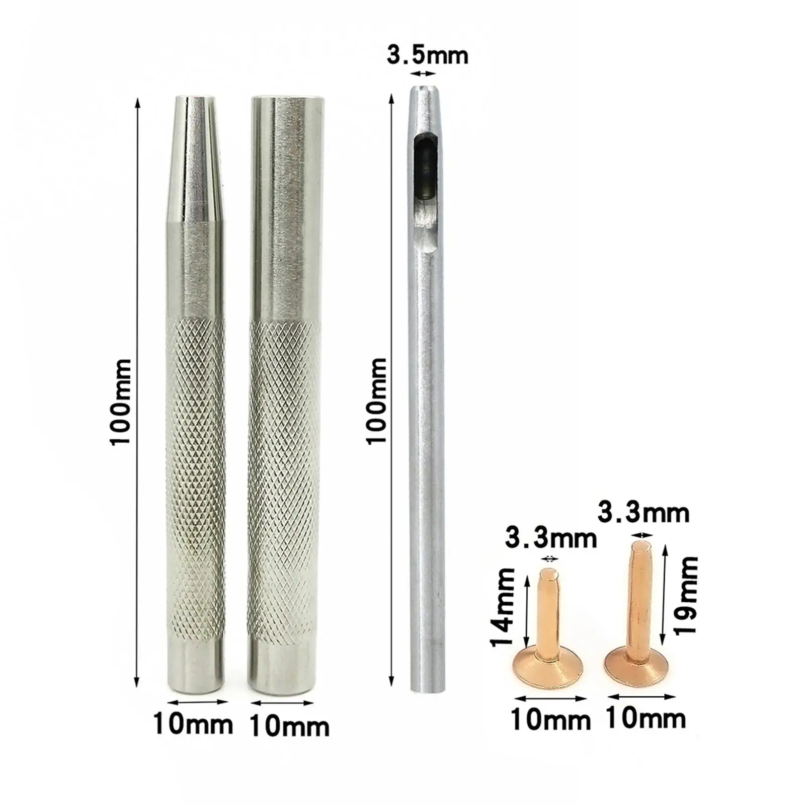 Premium Leather Rivet Kit-Durable Metal Studs for DIY Leather Craft