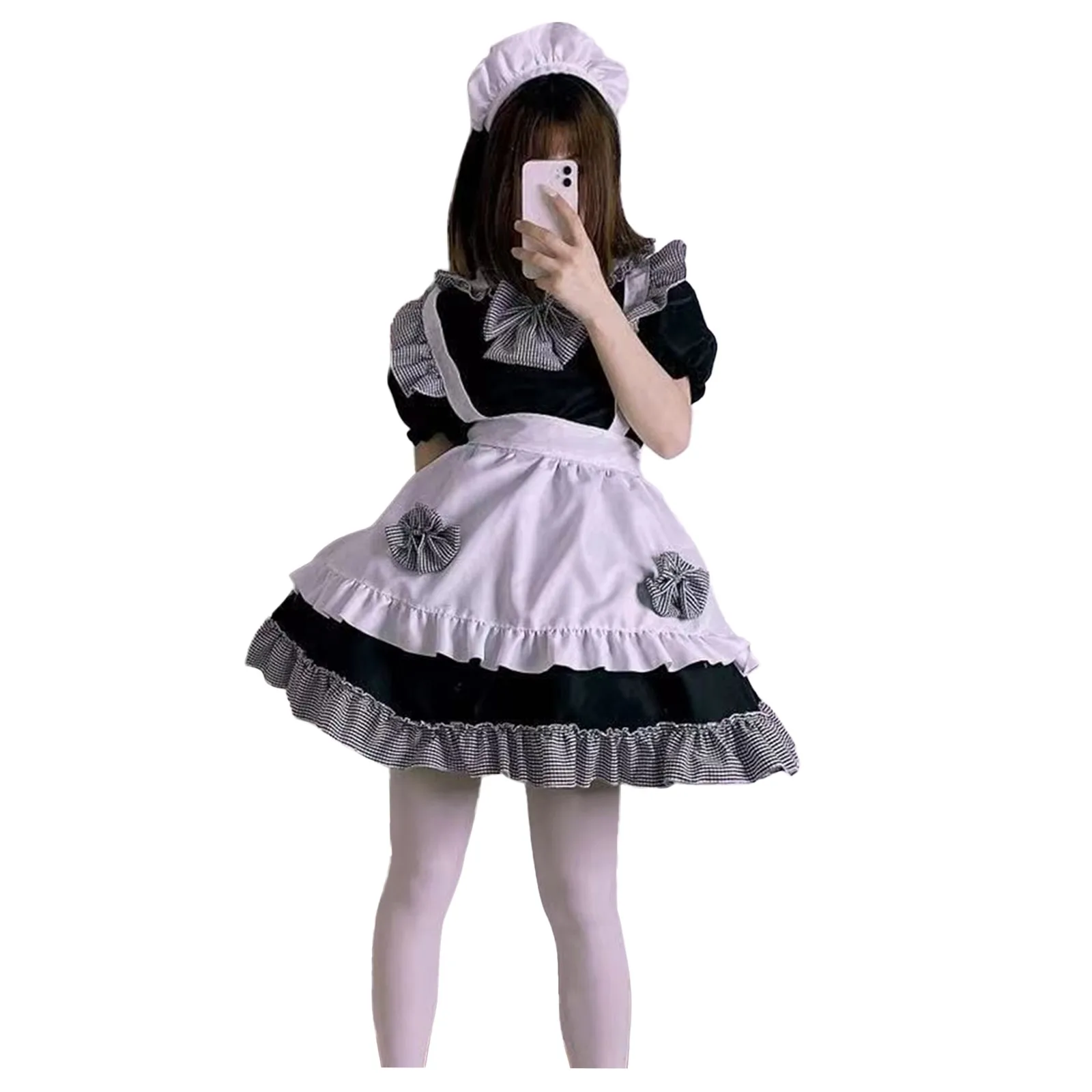 pirate costume women Women Lovely Maid Cosplay Costume Short Sleeve Retro Maid Lolita Dress Cute Japanese French Outfit Cosplay Costume Plus Size 3XL halloween outfits Cosplay Costumes